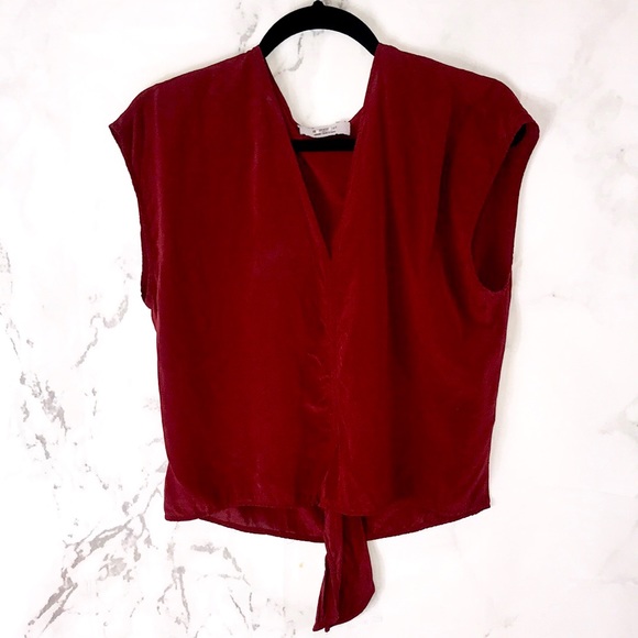 Bailey 44 front tie silk sleeveless top d12. - Picture 1 of 4